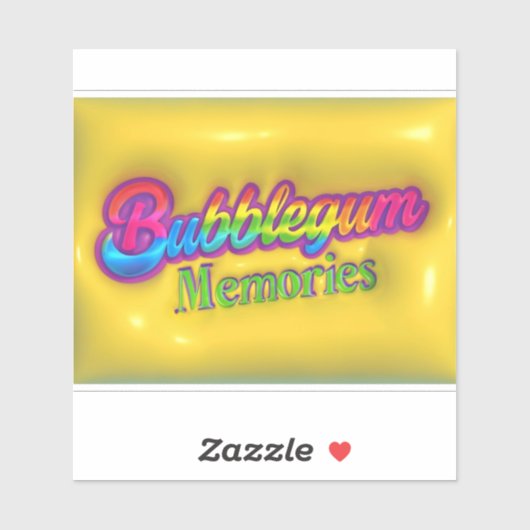 Bubblegum-herinneringen Sticker (Vel)