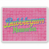 Bubblegum-herinneringen Sticker (Voorkant)