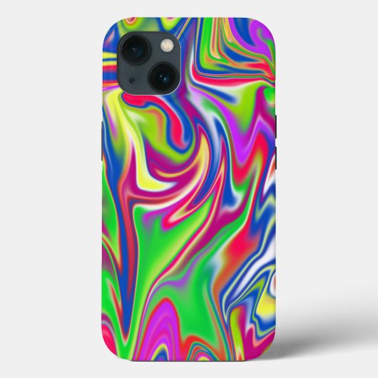 Bubblegum Marble, iPhone 13 Coque (Verso)