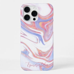 Bubblegum Marmer Aanpasbaar iPhone 16 Pro Max Hoesje
