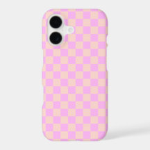 Bubblegum/Peach Modern Checkerboard Aesthetic