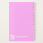 Bubblegum/Peach Modern Checkerboard Notebook Notitieboek (Achterkant)