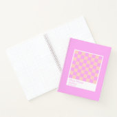 Bubblegum/Peach Modern Checkerboard Notebook Notitieboek (Binnen)