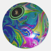 Bubblegum Pelouse Bowles, Stickers Rond (Devant)