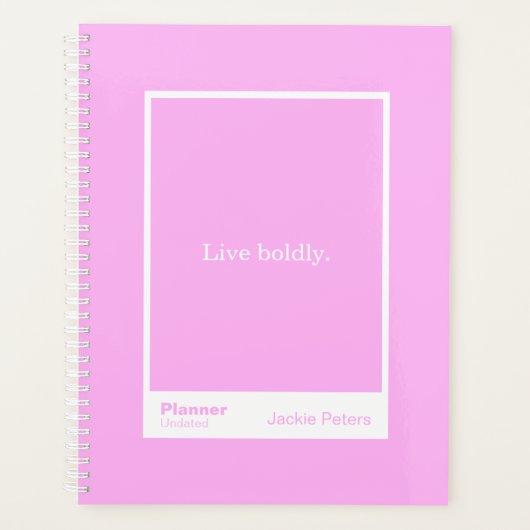 Bubblegum Pink Block Quote | Fully Customizable Planner (Voorkant)