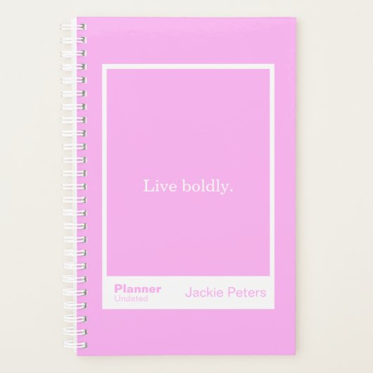 Bubblegum Pink Block Quote | Fully Customizable Planner (Voorkant)