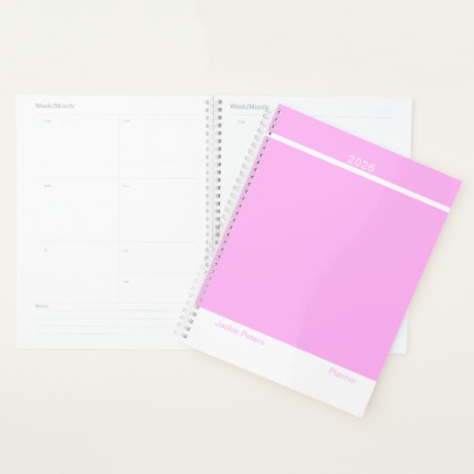 Bubblegum Pink Minimalist Planner (Display)
