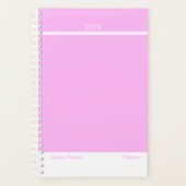Bubblegum Pink Minimalist Planner (Devant)