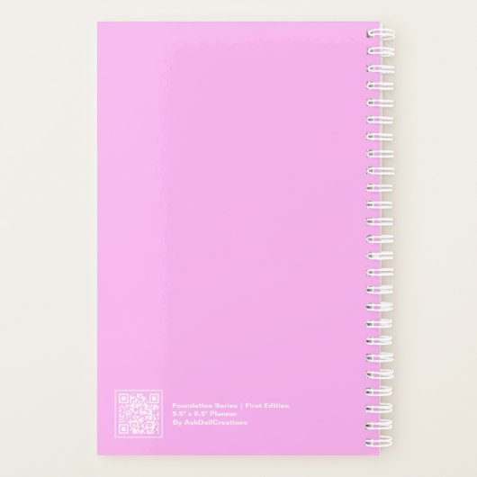 Bubblegum Pink Minimalist Planner (Dos)