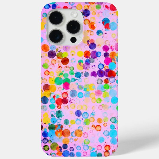 Bubblegum Polka Dot Pixly Hoesje-Mate iPhone Case (Achterkant)