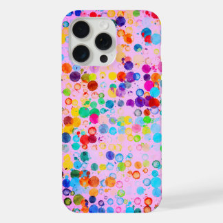 Bubblegum Polka Dot Pixly Hoesje-Mate iPhone Case 15 Pro Max Hoesje