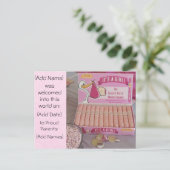 Bubblegum rose Cigar Baby Girl Faire-part (Debout devant)