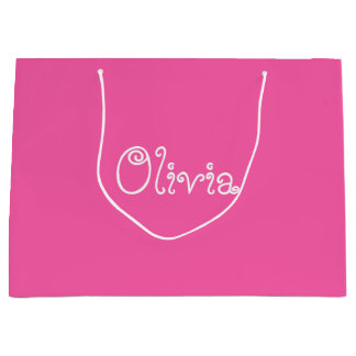 Bubblegum Roze Baby shower Gift Bag Groot Cadeauzakje