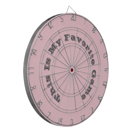 Bubblegum roze en lekkere effen kleur dartbord (Voorkant Links)