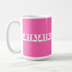 Bubblegum Roze en witte harten Koffiemok