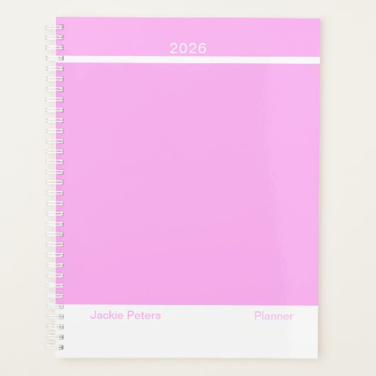 Bubblegum Roze Minimalist Planner (Voorkant)