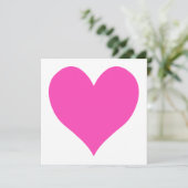 Bubblegum Roze Schattige Hart Vorm Kaart (Staand voorkant)