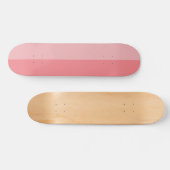 Bubblegum roze tweekleurige streep skateboard (Horizontaal)