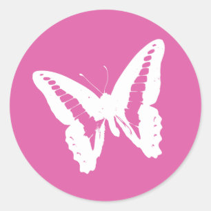 Bubblegum Roze Vlinder Envelop Sticker Seal