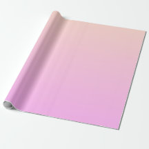 Bubblegum & Soft Peach Ombre Wrapping Paper