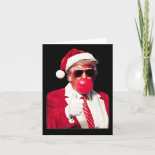 Bubblegum Trump Blowing Bubble Gum Christmas Pink Kaart