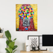 Bubblegummachine Poster (Thuiskantoor)