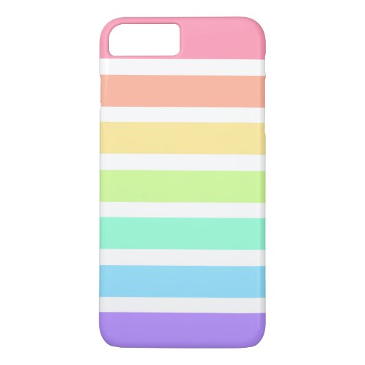 Bubblegumregenboog en witte strepen Case-Mate iPhone case (Achterkant)