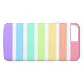 Bubblegumregenboog en witte strepen Case-Mate iPhone case (Achterkant (Horizontaal))