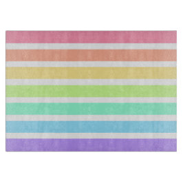 Bubblegumregenboog en witte strepen snijplank