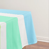 Bubblegumregenboog en witte strepen tafelkleed (Voorbeeld)