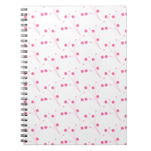 Bubblegumroze bloemen, kleine Florentijns afdrukke Notitieboek