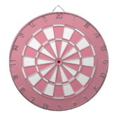 Bubblegumroze en wit dartbord (Voorkant)