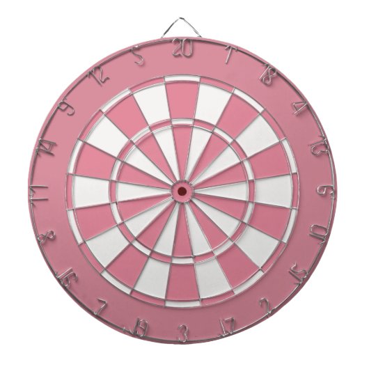 Bubblegumroze en wit dartbord (Voorkant)