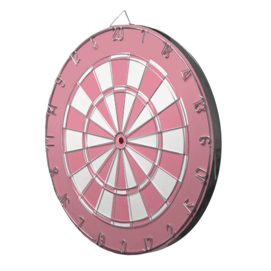 Bubblegumroze en wit dartbord (Voorkant Rechts)