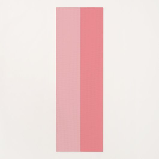 Bubblegumroze met twee tongen gestript jogasmat yogamat (Voorkant)