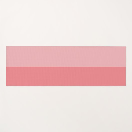 Bubblegumroze met twee tongen gestript jogasmat yogamat (Voorkant (horizontaal))