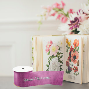 Bubblegumroze met witte tekst - Fun Knet Kijk Lint