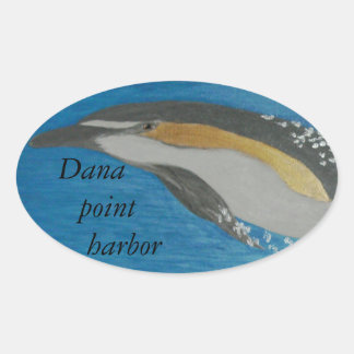 Bubblepacific bumper stickers, Dana point harbour Ovale Sticker
