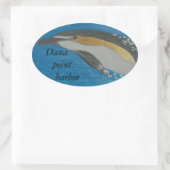 Bubblepacific bumper stickers, Dana point harbour Ovale Sticker (Tas)