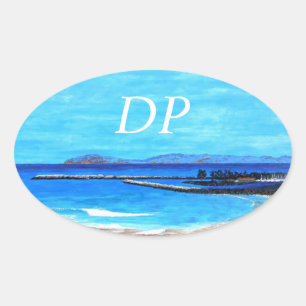 Bubblepacific bumper stickers, DP ovaal haven Ovale Sticker