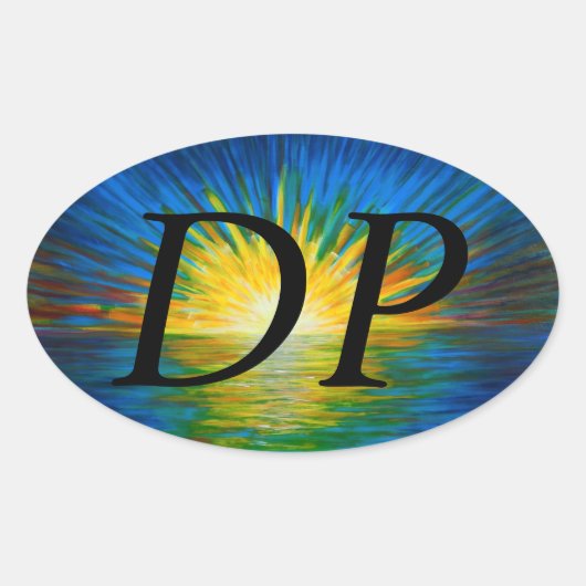 Bubblepacific bumper stickers, waterreflectie ovale sticker (Voorkant)