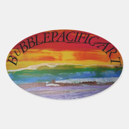 Bubblepacific bumpers, logo 1 DAG Ovale Sticker (Voorkant)