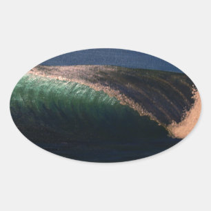 Bubblepacifische bumperstickers, één grote ovale sticker