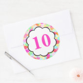 Bubbles #2 - Getallen Ronde Sticker (Envelop)
