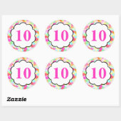 Bubbles #2 - Getallen Ronde Sticker (Vel)