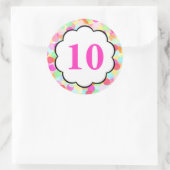 Bubbles #2 - Getallen Ronde Sticker (Tas)