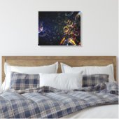 Bubbles 40x21 Canvasprint Canvas Afdruk (Insitu (Slaapkamer))
