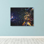 Bubbles 40x21 Canvasprint Canvas Afdruk (Insitu (Houten vloer))