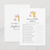 Bubbles and Brew  Koppel Shower Trivia-spellen Kaart (Voorkant / Achterkant)