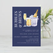 Bubbles and Brews Engagement Party Invitation (Debout devant)